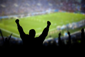 football excitement silhouette