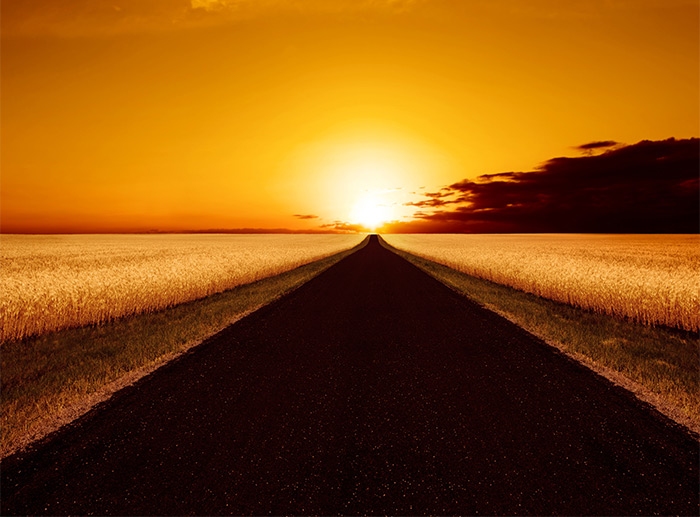 road country skyline